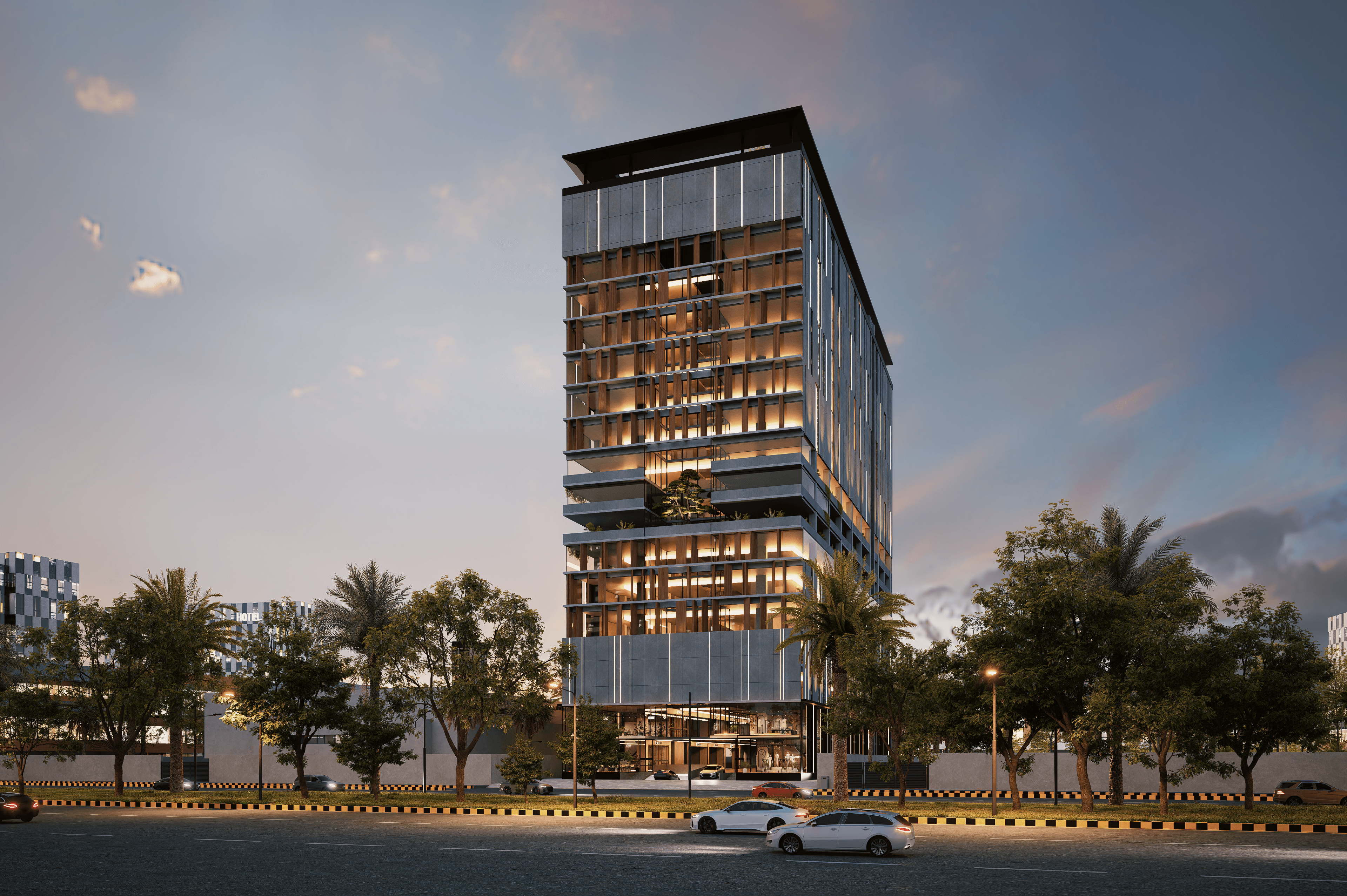 Amenities architecture illustration